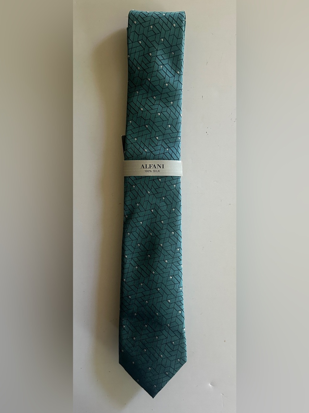 Alfani Men’s Aqua 100% Silk Neck Tie